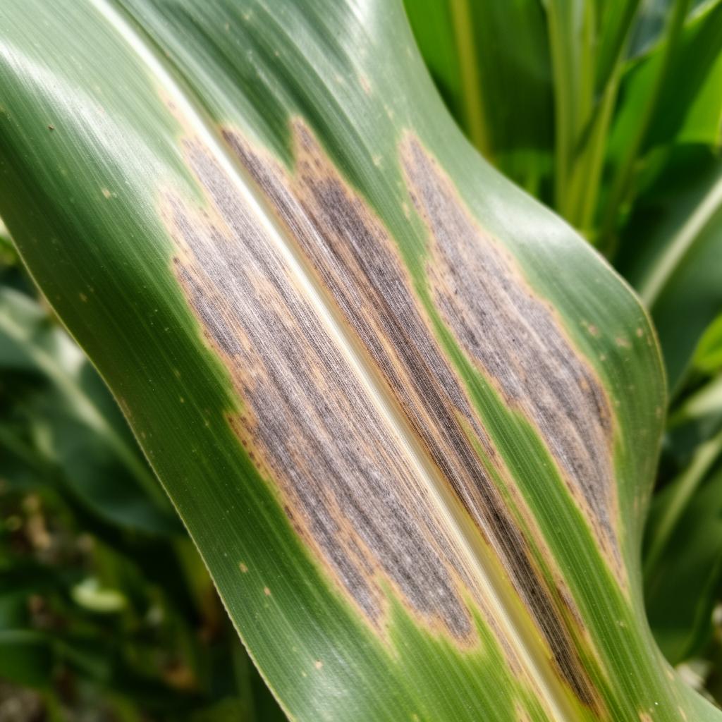 Grey Leaf Spot symptoms on maize