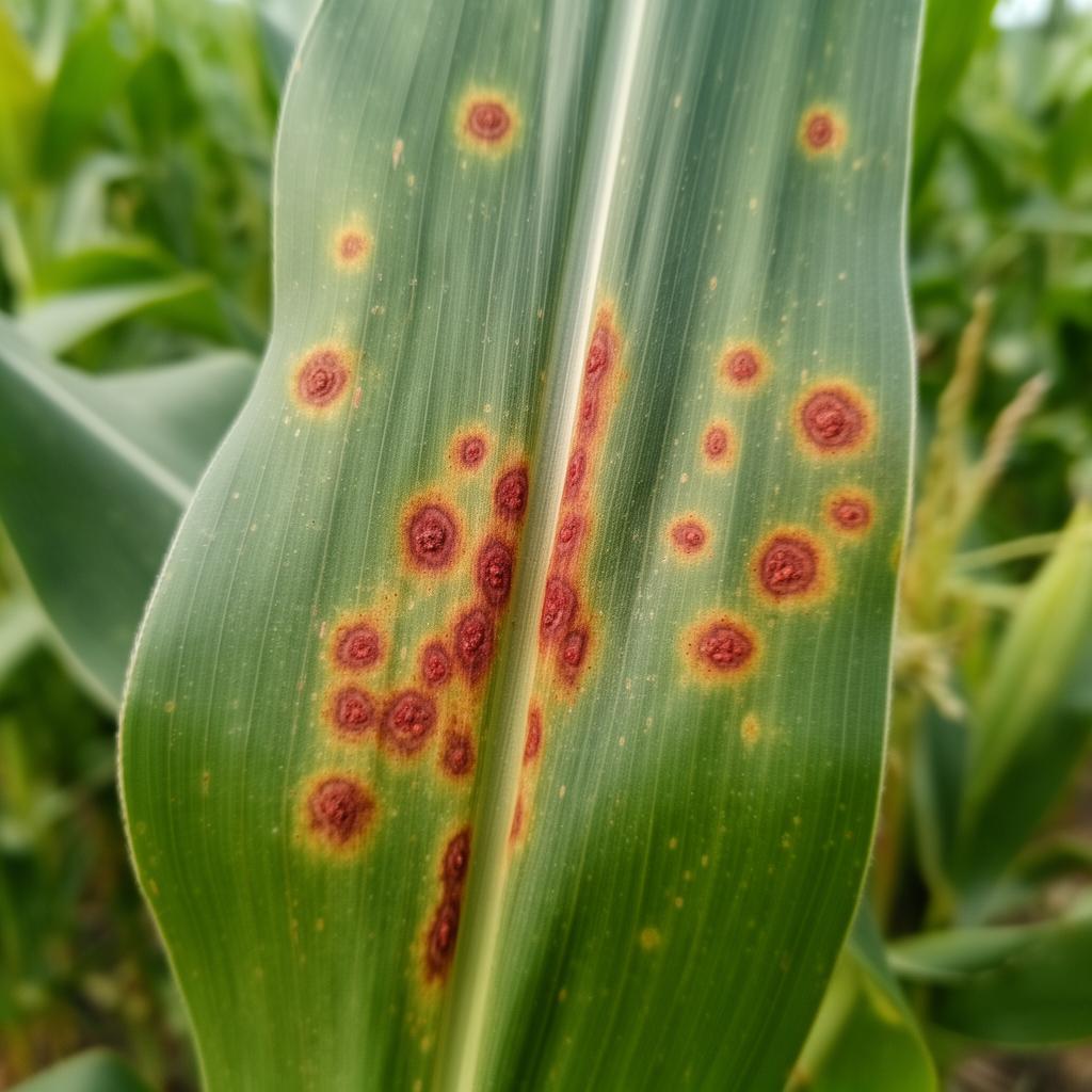 Common Rust symptoms on maize